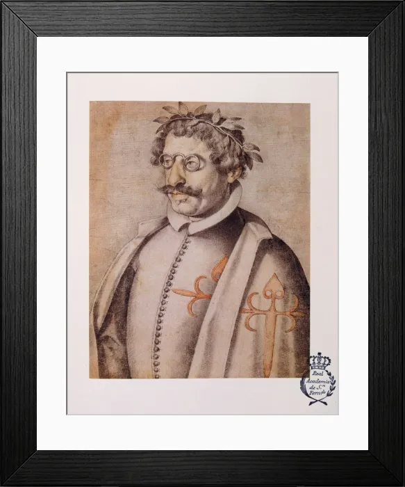 Framed Print : Francisco de Quevedo y Villegas (1580-1645), Spanish writer, portrait in the Book Framed Print : Francisco de Quevedo y Villegas (1580-1645), Spanish writer, portrait in the Book
