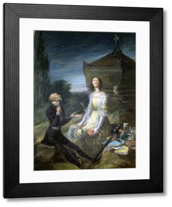Framed Print : Satire of suicide for Love, oil Painting by Leonardo Alenza Framed Print : Satire of suicide for Love, oil Painting by Leonardo Alenza