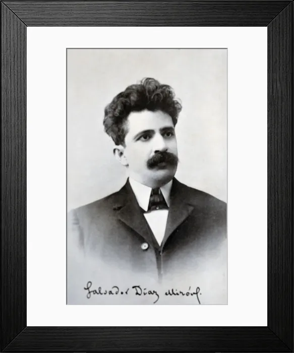 Framed Print : Diaz Miron, Salvador. (1835-1928), Mexican poet Framed Print : Diaz Miron, Salvador. (1835-1928), Mexican poet
