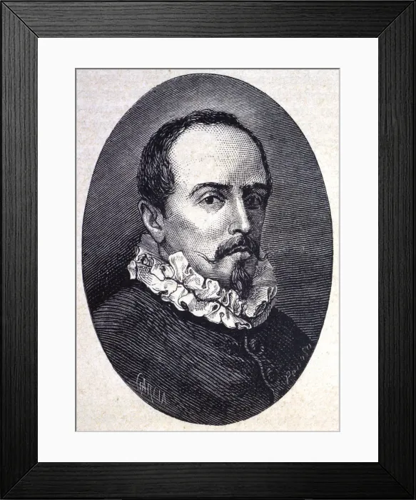 Framed Print : Juan Ruiz de Alarcon y Mendoza (1581-1639), Spanish dramatist, engraving 1878 Framed Print : Juan Ruiz de Alarcon y Mendoza (1581-1639), Spanish dramatist, engraving 1878