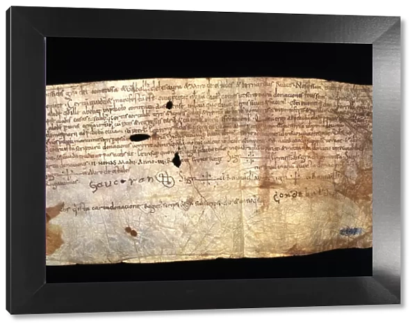 Execution of the will of Count Ramon Borrell I, parchment document dated May 6, 1034