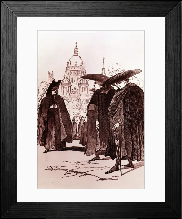 Framed Print : Madrid typical customs, the Clergy in a morning walk through the village of Madrid (1845) Framed Print : Madrid typical customs, the Clergy in a morning walk through the village of Madrid (1845)