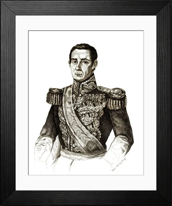 Framed Print : Geronimo Valdes, Lt. Gen. of the army of Elizabeth II during the 1st Carlist War, engraving 1845 Framed Print : Geronimo Valdes, Lt. Gen. of the army of Elizabeth II during the 1st Carlist War, engraving 1845