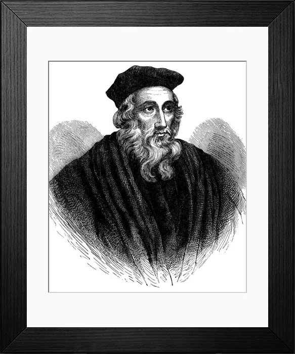 Framed Print : John Wycliffe (1320-1384), English theologian Framed Print : John Wycliffe (1320-1384), English theologian