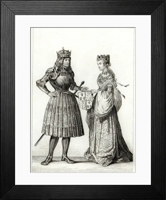 Framed Print : Maximilian I (1459-1519), emperor of Germany from 1493-1519 with Mary of Burgundy Framed Print : Maximilian I (1459-1519), emperor of Germany from 1493-1519 with Mary of Burgundy