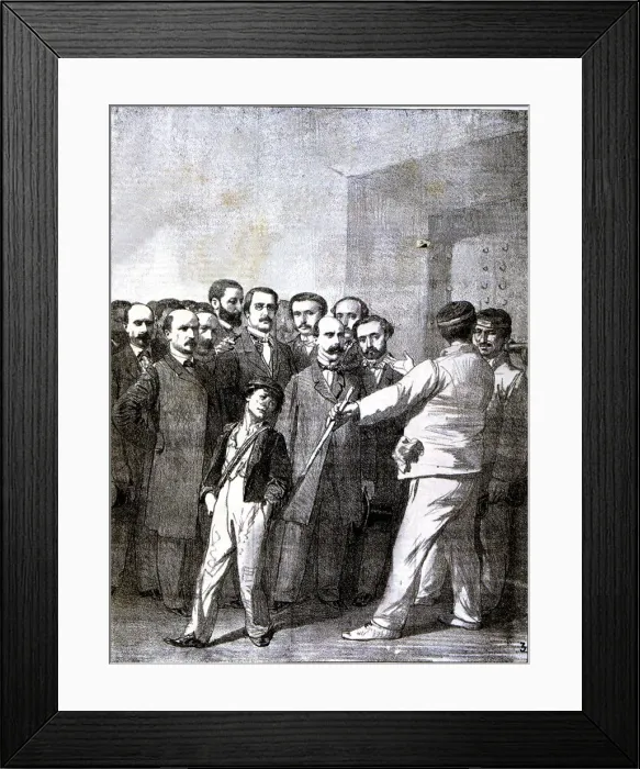 Framed Print : Political cartoon in the newspaper Gil Blas on the conflict in the press Framed Print : Political cartoon in the newspaper Gil Blas on the conflict in the press