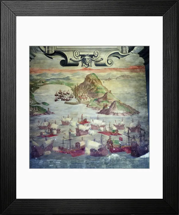 Framed Print : Reign of Philip II (1527-1598), Taking of 10 English ships on Marbella in 1563 in Framed Print : Reign of Philip II (1527-1598), Taking of 10 English ships on Marbella in 1563 in