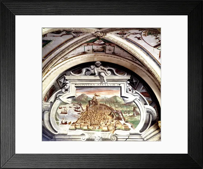 Framed Print : View of Algiers, taken from the work of Braun Civitates orbis terrarum, fresco Framed Print : View of Algiers, taken from the work of Braun Civitates orbis terrarum, fresco