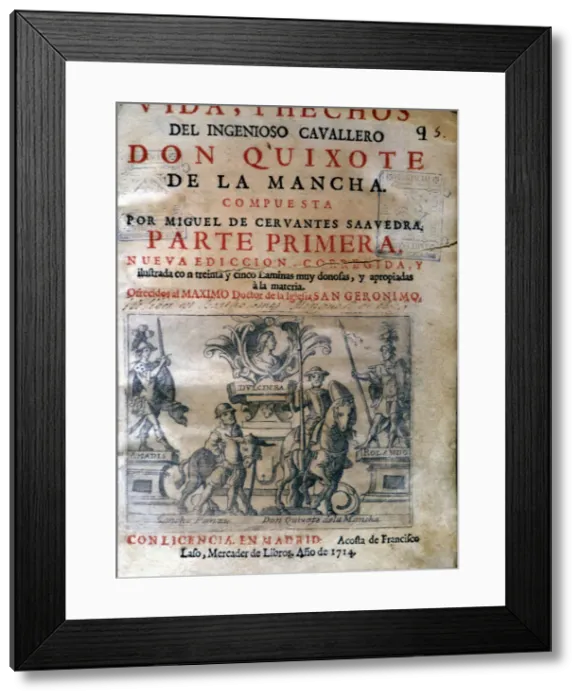 Framed Print : Cover of the work Vida y hechos del Ingenioso Caballero Don Quijote de la Mancha Framed Print : Cover of the work Vida y hechos del Ingenioso Caballero Don Quijote de la Mancha