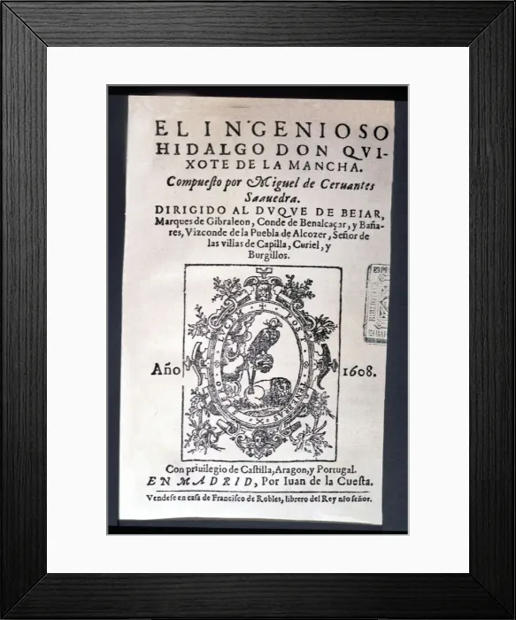 Framed Print : Vida y hechos del Ingenioso Caballero Don Quijote de la Mancha (Life and facts of Framed Print : Vida y hechos del Ingenioso Caballero Don Quijote de la Mancha (Life and facts of