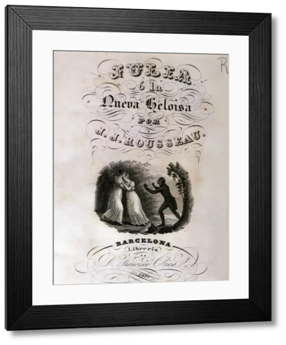 Framed Print : Cover of Julia or the New Heloise by Rousseau published in 1857