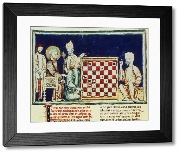 Framed Print : Libro de los juegos, ajedrez, dados y tablas (Book of games, chess, dice and tables Framed Print : Libro de los juegos, ajedrez, dados y tablas (Book of games, chess, dice and tables