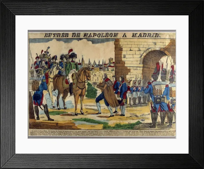 Framed Print : Entry of Napoleon in Madrid, engraving by Jean Charles Pellerin Framed Print : Entry of Napoleon in Madrid, engraving by Jean Charles Pellerin