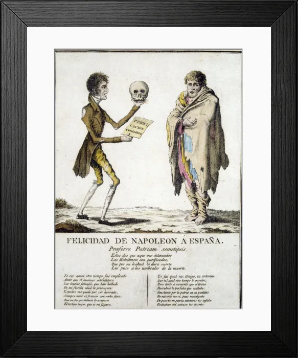 Framed Print : Happiness of Napoleon or Allegory of hunger, Napoleon Bonaparte (1769-1821) Framed Print : Happiness of Napoleon or Allegory of hunger, Napoleon Bonaparte (1769-1821)