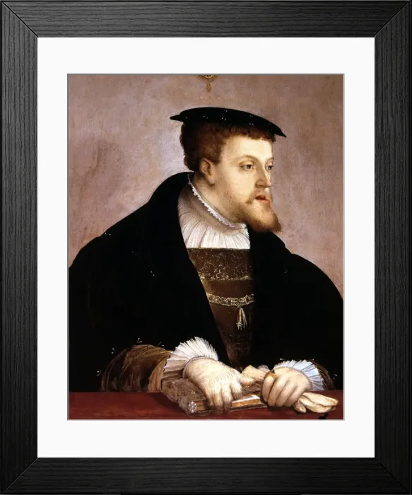 Framed Print : Carlos I (1500-1585), King of Spain. and Emperor of Germany, portrait by Christoph Framed Print : Carlos I (1500-1585), King of Spain. and Emperor of Germany, portrait by Christoph