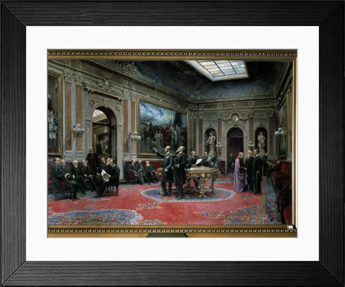Framed Print : Conference of the Senate in March 1904 Oil by Asterio Mananos Framed Print : Conference of the Senate in March 1904 Oil by Asterio Mananos