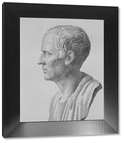 Mark Tulio Ciceron (106-43 BC), orator, writer, politician and philosopher, engraving, 1840