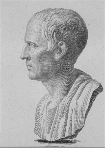 Mark Tulio Ciceron (106-43 BC), orator, writer, politician and philosopher, engraving, 1840