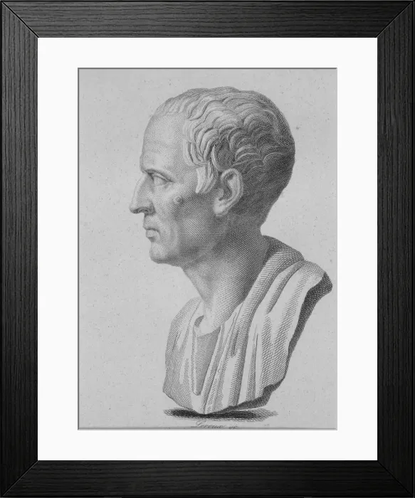 Framed Print : Mark Tulio Ciceron (106-43 BC), orator, writer, politician and philosopher, engraving, 1840 Framed Print : Mark Tulio Ciceron (106-43 BC), orator, writer, politician and philosopher, engraving, 1840