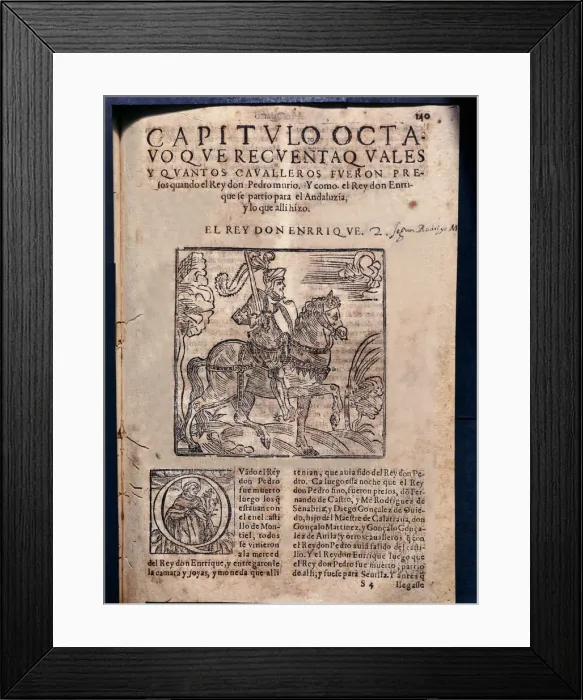Framed Print : Chronicle of the Kings of Castile by Pedro Lopez de Ayala, the 8th chapter, beginning Framed Print : Chronicle of the Kings of Castile by Pedro Lopez de Ayala, the 8th chapter, beginning