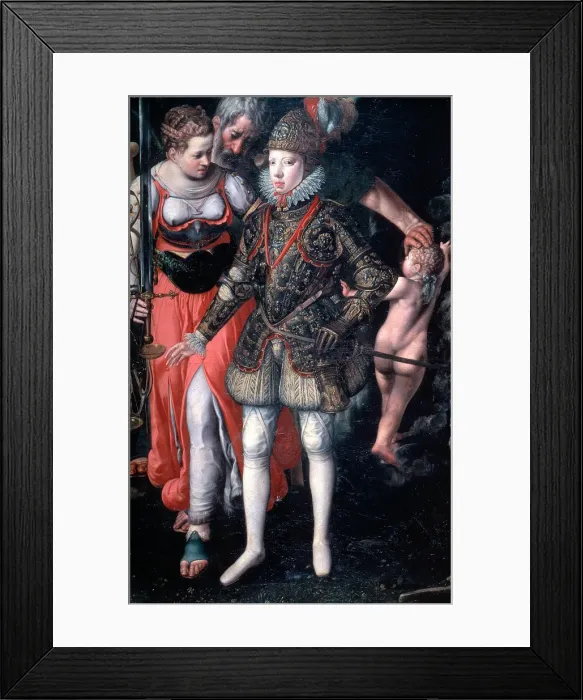 Framed Print : Allegory of the education of Philip III King of Spain (1598-1621) Framed Print : Allegory of the education of Philip III King of Spain (1598-1621)