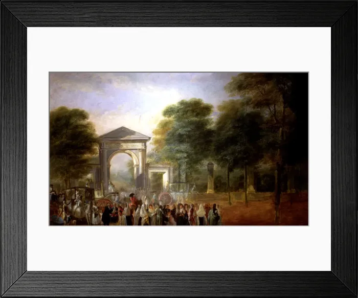 Framed Print : Party in the Botanical Garden, oil on canvas Framed Print : Party in the Botanical Garden, oil on canvas