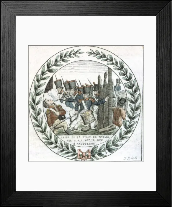 Framed Print : Taking of Mataro by the troops of the Duke of Angouleme, French military (1775-1844) Framed Print : Taking of Mataro by the troops of the Duke of Angouleme, French military (1775-1844)