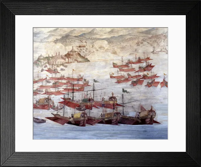Framed Print : Aid of Tunisia and Ceuta, 1578, fresco in the Palace of Santa Cruz Framed Print : Aid of Tunisia and Ceuta, 1578, fresco in the Palace of Santa Cruz