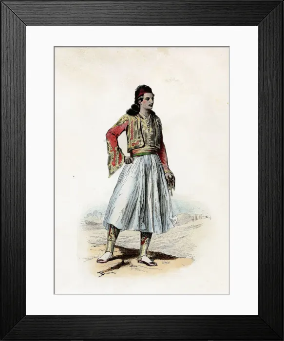Framed Print : Mavromichalis Demetrius, Prince of Greece, engraving from 1870 Framed Print : Mavromichalis Demetrius, Prince of Greece, engraving from 1870