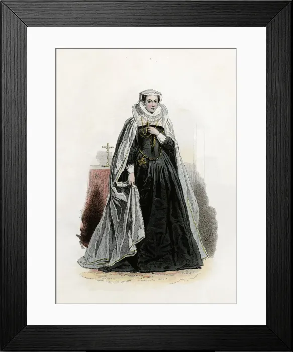 Framed Print : Mary Queen of Scots (1542-1587), Queen of Scotland from 1542 to 1567, posthumous