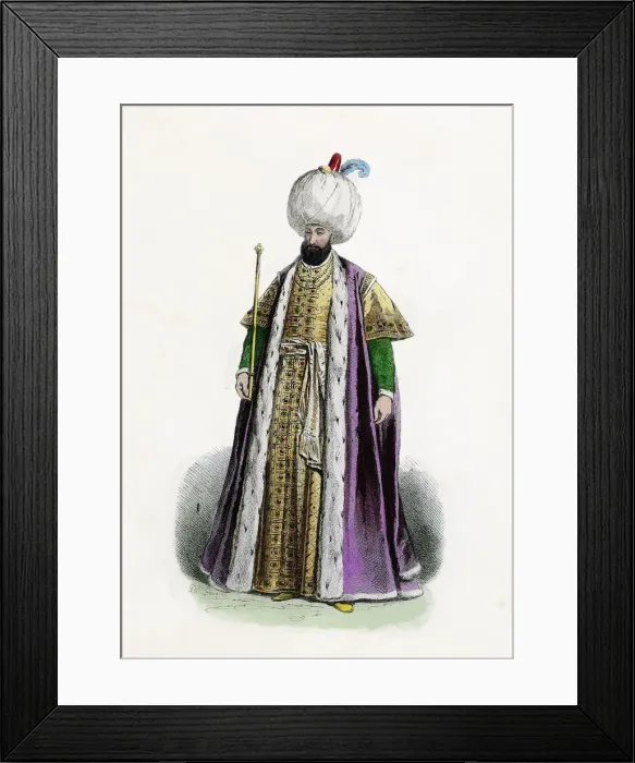 Framed Print : Selim II or Salim II (1524-1574). Ottoman Sultan, engraving, 1870 Framed Print : Selim II or Salim II (1524-1574). Ottoman Sultan, engraving, 1870