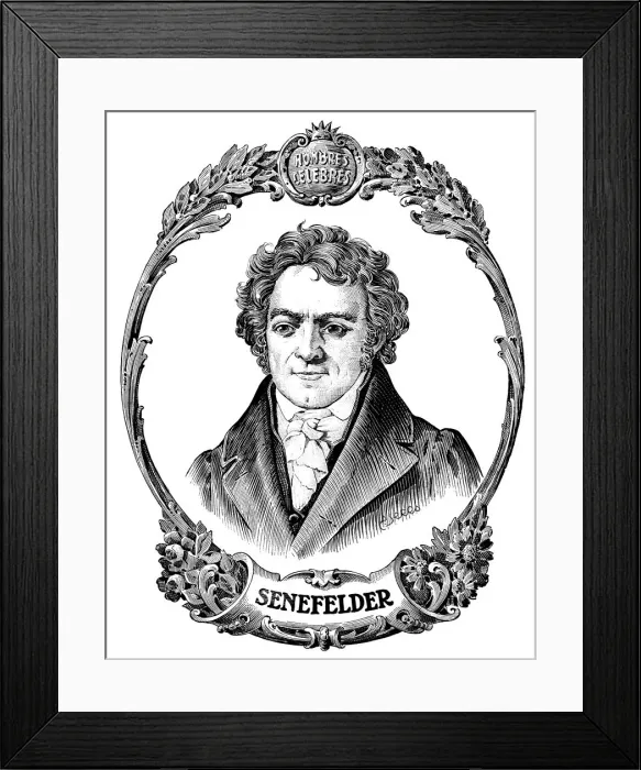 Framed Print : Louis Senefelder (1771-1834), inventor of lithography, born in Prague Framed Print : Louis Senefelder (1771-1834), inventor of lithography, born in Prague