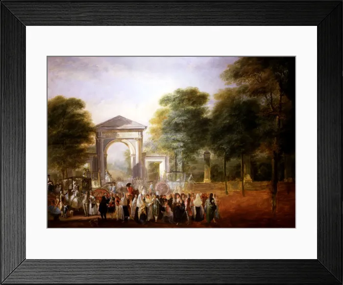 Framed Print : Walk in front of the Botanical Garden in Madrid, detail Framed Print : Walk in front of the Botanical Garden in Madrid, detail
