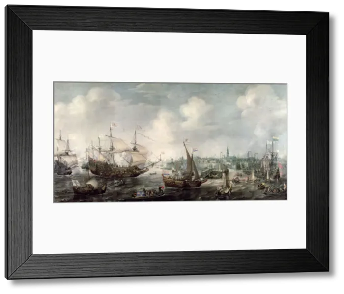 Framed Print : Arrival of Frederick V of the Palatinate to Vlissingen, 5th May 1613 Framed Print : Arrival of Frederick V of the Palatinate to Vlissingen, 5th May 1613