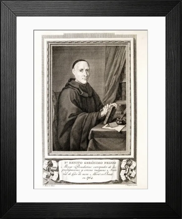 Framed Print : Fray Benito Feijoo Geronimo (1676-1764), Spanish Benedictine monk and scholar, engraving Framed Print : Fray Benito Feijoo Geronimo (1676-1764), Spanish Benedictine monk and scholar, engraving