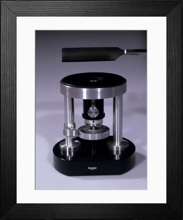 Framed Print : Adjustable Manual Microtome Framed Print : Adjustable Manual Microtome