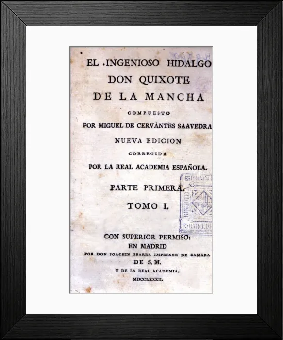 Framed Print : El Ingenioso Hidalgo Don Quijote de la Mancha (The Ingenious Nobleman Don Quixote Framed Print : El Ingenioso Hidalgo Don Quijote de la Mancha (The Ingenious Nobleman Don Quixote
