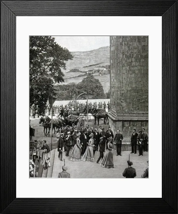 Framed Print : Entrance of the King with his mother in the Basilica of Begona in Bilbao, 1900 Framed Print : Entrance of the King with his mother in the Basilica of Begona in Bilbao, 1900