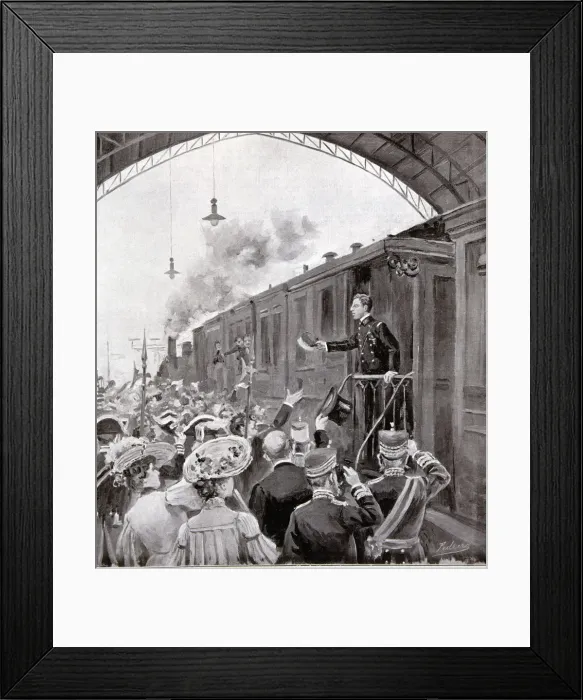Framed Print : Engraving published in the magazine Spanish and American Ilustration the Farewell Framed Print : Engraving published in the magazine Spanish and American Ilustration the Farewell