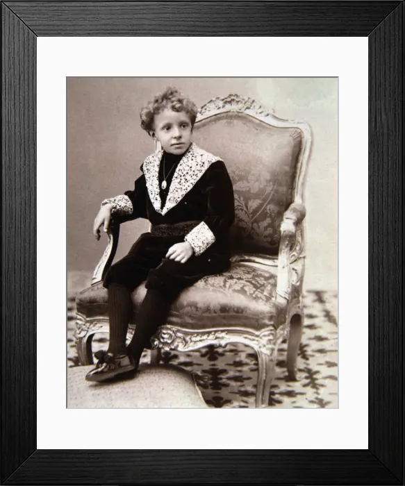 Framed Print : Alfonso XIII, King of Spain. (1886-1941) photo of the king when was a child under Framed Print : Alfonso XIII, King of Spain. (1886-1941) photo of the king when was a child under