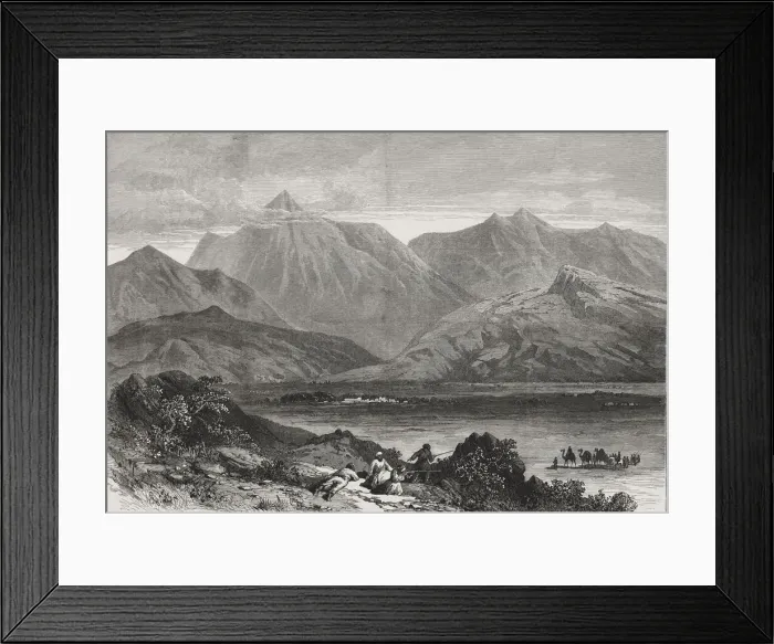 Framed Print : British-Afghan war, ambush by Afghan fighters to a convoy in the Khoorum, near Framed Print : British-Afghan war, ambush by Afghan fighters to a convoy in the Khoorum, near