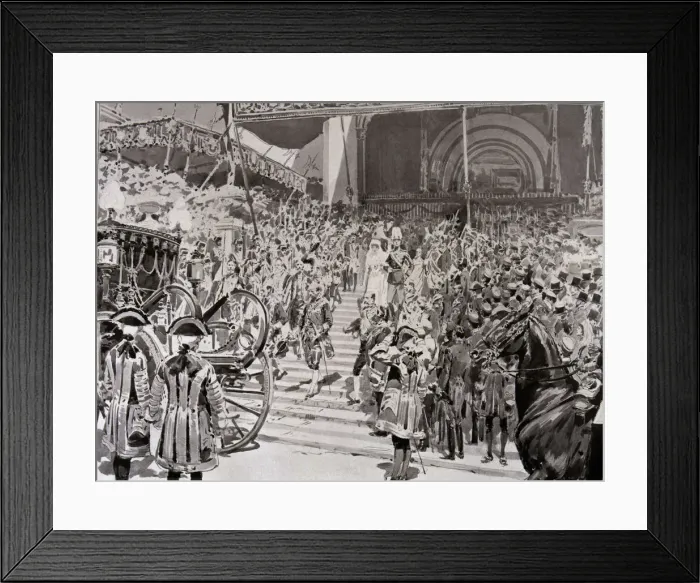 Framed Print : Wedding of Alfonso XIII, King of Spain. (1886-1941) with Victoria Eugenia of Battenberg Framed Print : Wedding of Alfonso XIII, King of Spain. (1886-1941) with Victoria Eugenia of Battenberg