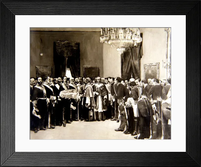 Framed Print : Presentation of the Principe de Asturias to the diplomatic corps and senior government officials Framed Print : Presentation of the Principe de Asturias to the diplomatic corps and senior government officials