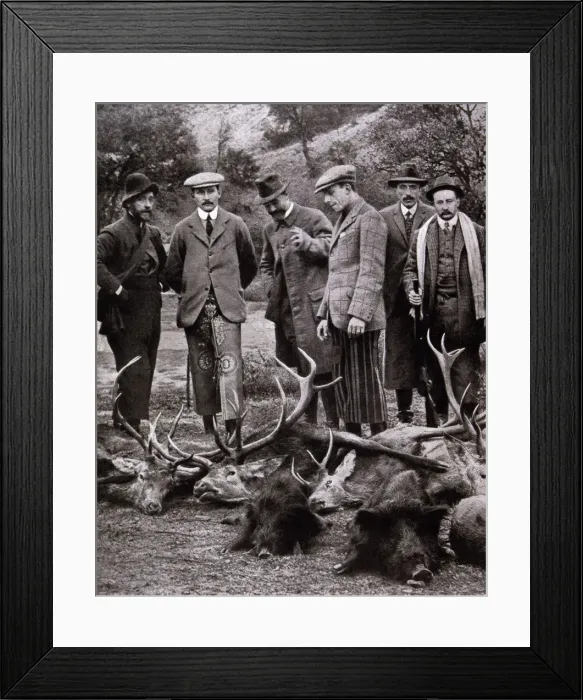 Framed Print : King Alfonso XIII of Spain (1886-1941) hunting with Prince Arthur of Connaught Framed Print : King Alfonso XIII of Spain (1886-1941) hunting with Prince Arthur of Connaught