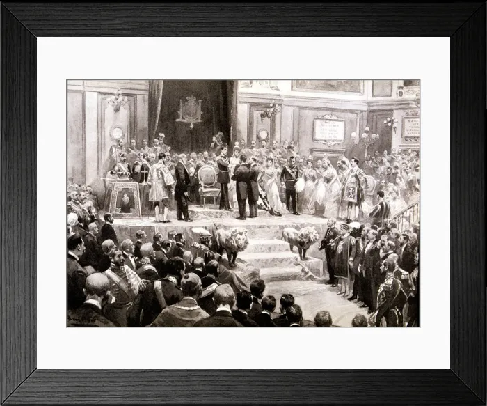 Framed Print : Oath of the Constitution in the Courts in 1902 by King Alfonso XIII of Spain (1886-1941) Framed Print : Oath of the Constitution in the Courts in 1902 by King Alfonso XIII of Spain (1886-1941)