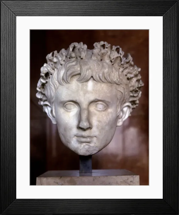 Framed Print : Bust of Augustus (Gaius Julius Caesar Octavian) (63 a. C. - 14 d. c. Roman Emperor Framed Print : Bust of Augustus (Gaius Julius Caesar Octavian) (63 a. C. - 14 d. c. Roman Emperor