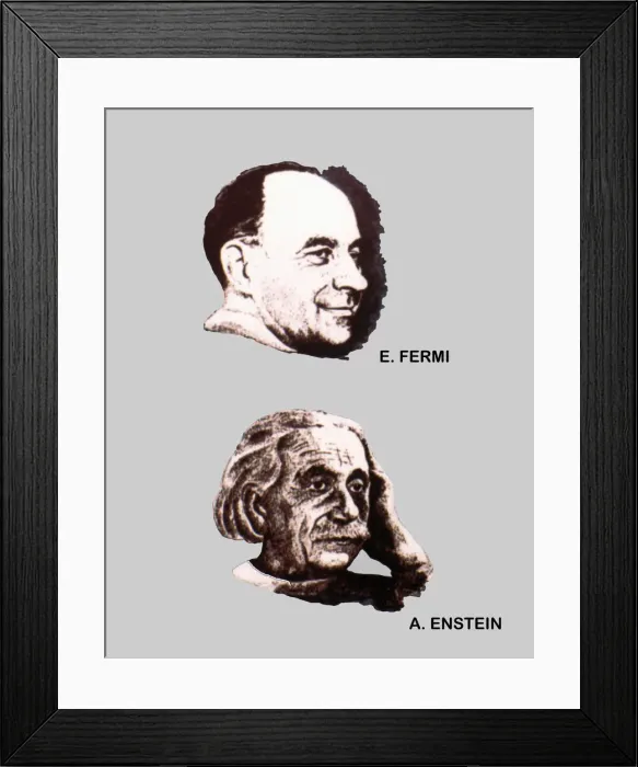 Framed Print : Enrico Fermi (1901-1954), Albert Einstein (1879-1955), physical
