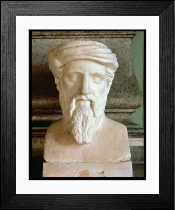 Framed Print : Pythagoras (580-500 BC), Greek philosopher and mathematician Framed Print : Pythagoras (580-500 BC), Greek philosopher and mathematician