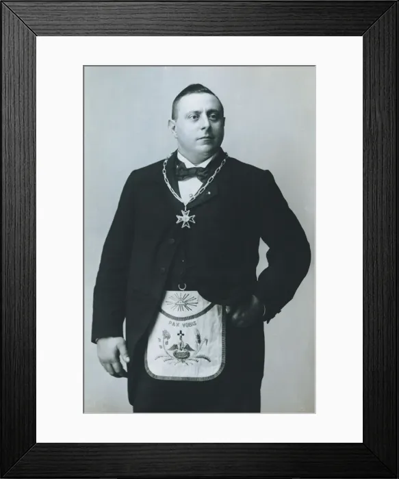 Framed Print : Chief Mason with the insignia of the Order Framed Print : Chief Mason with the insignia of the Order