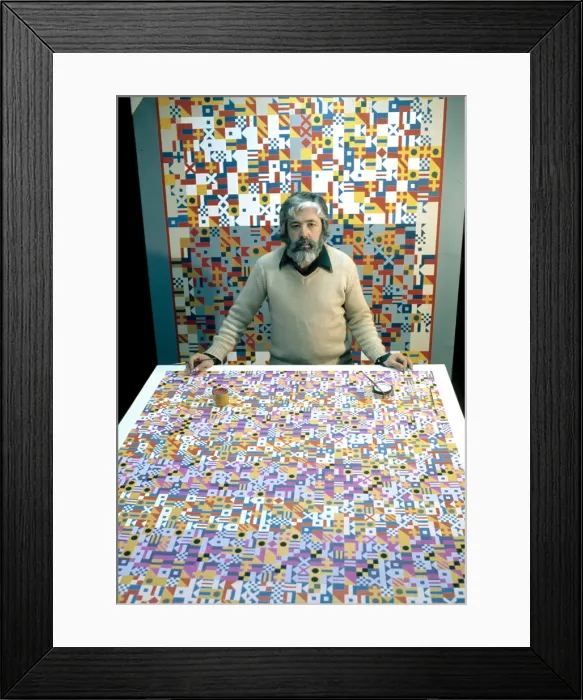 Framed Print : Eduardo Sanz (1928 -), Spanish Painter, photo of 1980 Framed Print : Eduardo Sanz (1928 -), Spanish Painter, photo of 1980